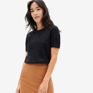 Everlane - The Alpaca Sweater Tee - S - Heathered Black